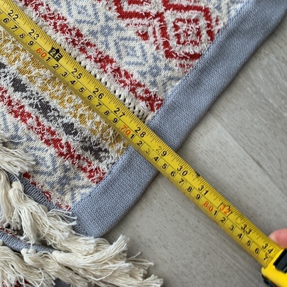 Cabi Cozy Cardigan Wrap bohemian multicolored festive fringe fall Lagenlook - Picture 10 of 14